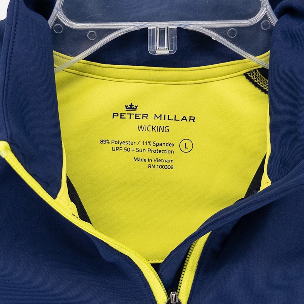 Peter Millar Womens Large 1/4 Zip Pullover Navy Blue 2016 US Open Oakmont 🐿️ - Picture 3 of 7